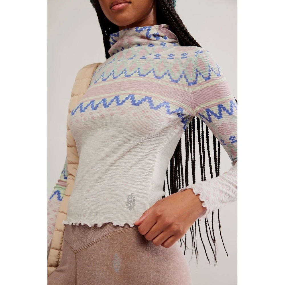 Free People Movement Women's Breathe Easy Printed Layer Plaid Medium NWT